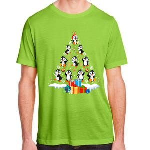 Funny Santa Claus Penguin Xmas Tree Lights Merry Christmas Gift Adult ChromaSoft Performance T-Shirt