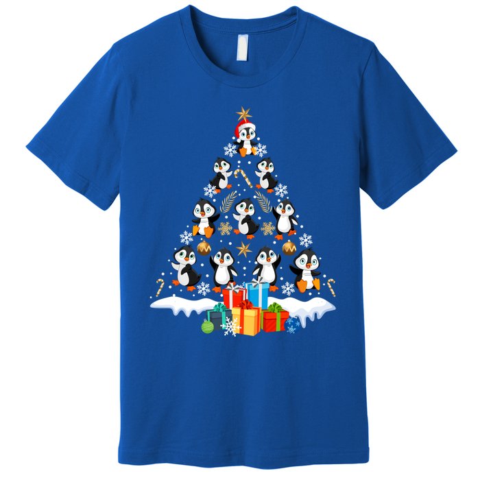 Funny Santa Claus Penguin Xmas Tree Lights Merry Christmas Gift Premium T-Shirt