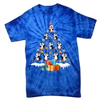 Funny Santa Claus Penguin Xmas Tree Lights Merry Christmas Gift Tie-Dye T-Shirt