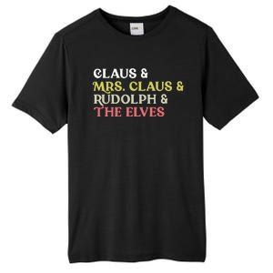 Funny Santa Claus Family Mrs Claus Rudolph Elves Christmas Tall Fusion ChromaSoft Performance T-Shirt