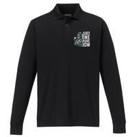 Funny Skeleton Crocheting Knitting Lover Just One More Row Performance Long Sleeve Polo