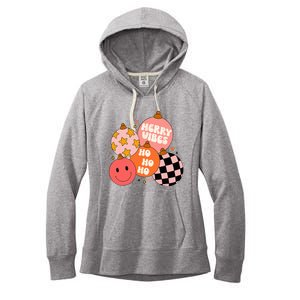 Festive Santa Claus Christmas Retro Vibes Women's Fleece Hoodie