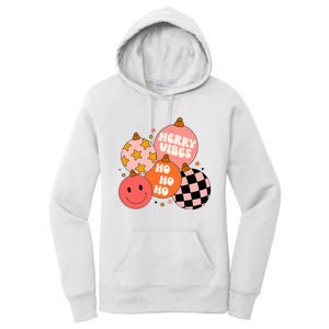 Festive Santa Claus Christmas Retro Vibes Women's Pullover Hoodie