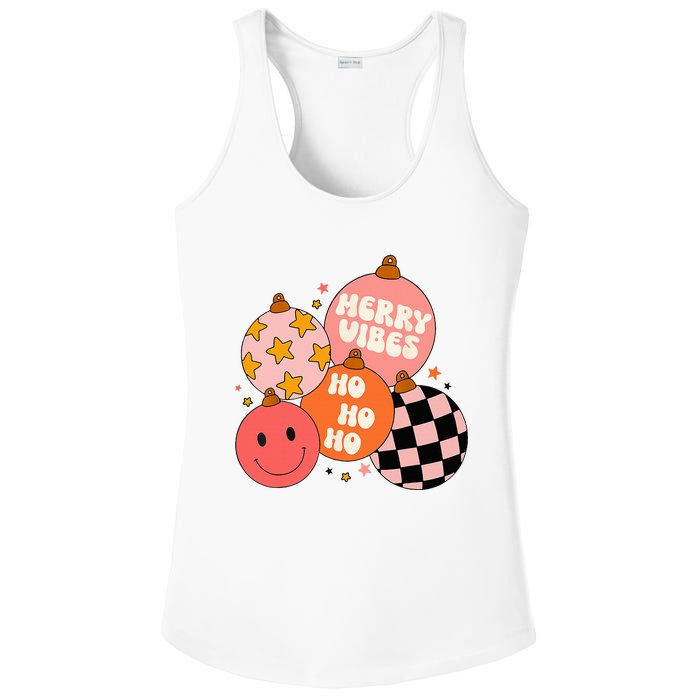 Festive Santa Claus Christmas Retro Vibes Ladies PosiCharge Competitor Racerback Tank