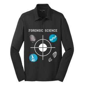 Forensic Science Cute Gift Crime Scene Evidence Silk Touch Performance Long Sleeve Polo