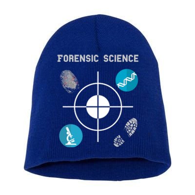 Forensic Science Cute Gift Crime Scene Evidence Short Acrylic Beanie