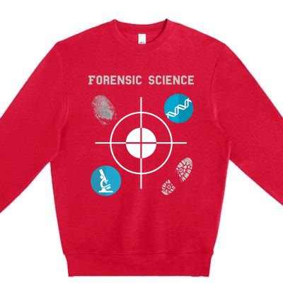 Forensic Science Cute Gift Crime Scene Evidence Premium Crewneck Sweatshirt