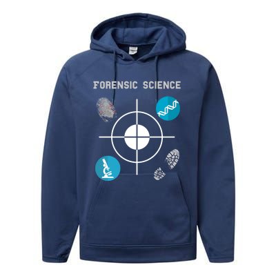 Forensic Science Cute Gift Crime Scene Evidence Performance Fleece Hoodie