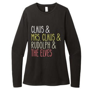 Funny Santa Claus Family Mrs Claus Rudolph Elves Christmas Womens CVC Long Sleeve Shirt