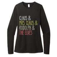 Funny Santa Claus Family Mrs Claus Rudolph Elves Christmas Womens CVC Long Sleeve Shirt