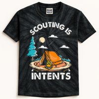 Funny Scout Camper Scouting Is Intents Camping Kids Tie-Dye T-Shirt