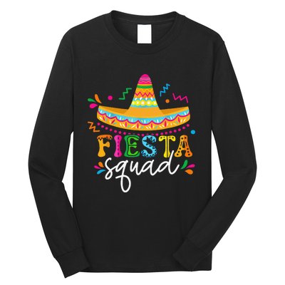 Fiesta Squad Cinco De Mayo Mexican Sombrero Group Family Long Sleeve Shirt