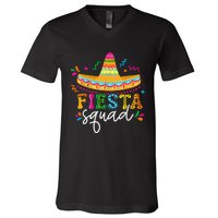 Fiesta Squad Cinco De Mayo Mexican Sombrero Group Family V-Neck T-Shirt