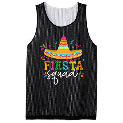 Fiesta Squad Cinco De Mayo Mexican Sombrero Group Family Mesh Reversible Basketball Jersey Tank