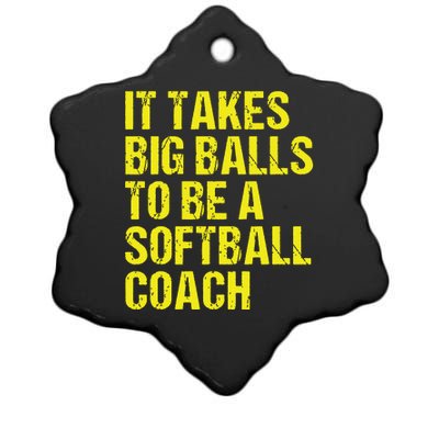 Funny Softball Coach Gift Softball Coach Tee Ceramic Star Ornament