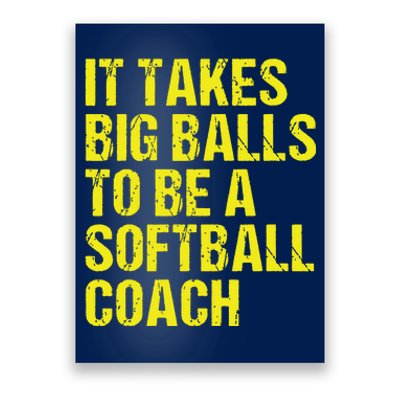 Funny Softball Coach Gift Softball Coach Tee Poster