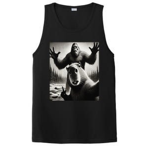 Funny Selfie Capybara Finds Bigfoot Sasquatch Photo PosiCharge Competitor Tank