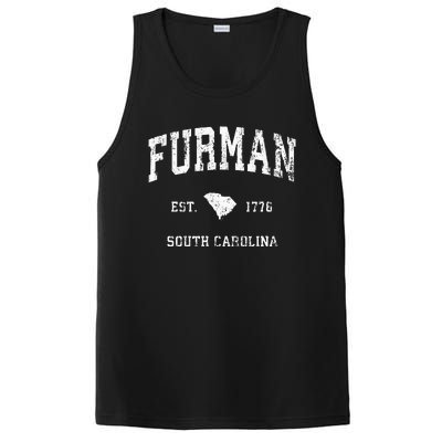 Furman South Carolina SC Vintage Athletic Sports Design PosiCharge Competitor Tank