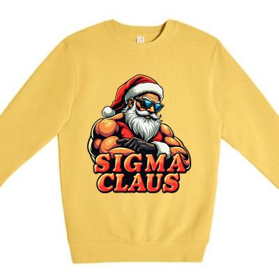 Funny Sigma Claus 2024 Christmas Santa Rizz Gift Premium Crewneck Sweatshirt