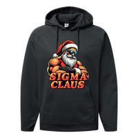 Funny Sigma Claus 2024 Christmas Santa Rizz Gift Performance Fleece Hoodie