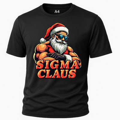 Funny Sigma Claus 2024 Christmas Santa Rizz Gift Cooling Performance Crew T-Shirt