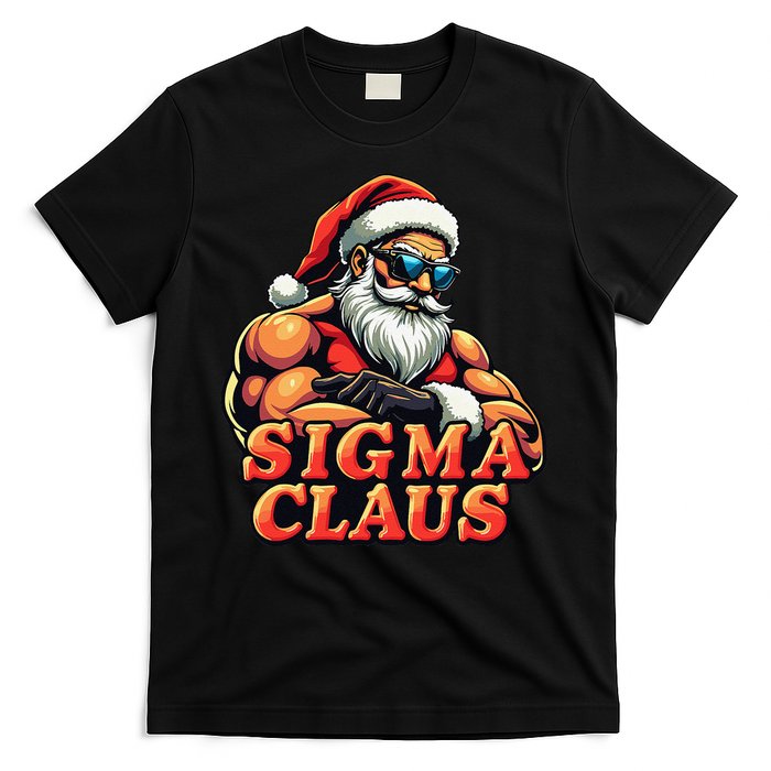 Funny Sigma Claus 2024 Christmas Santa Rizz Gift T-Shirt