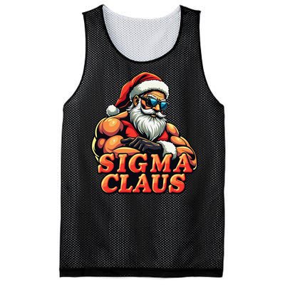 Funny Sigma Claus 2024 Christmas Santa Rizz Gift Mesh Reversible Basketball Jersey Tank