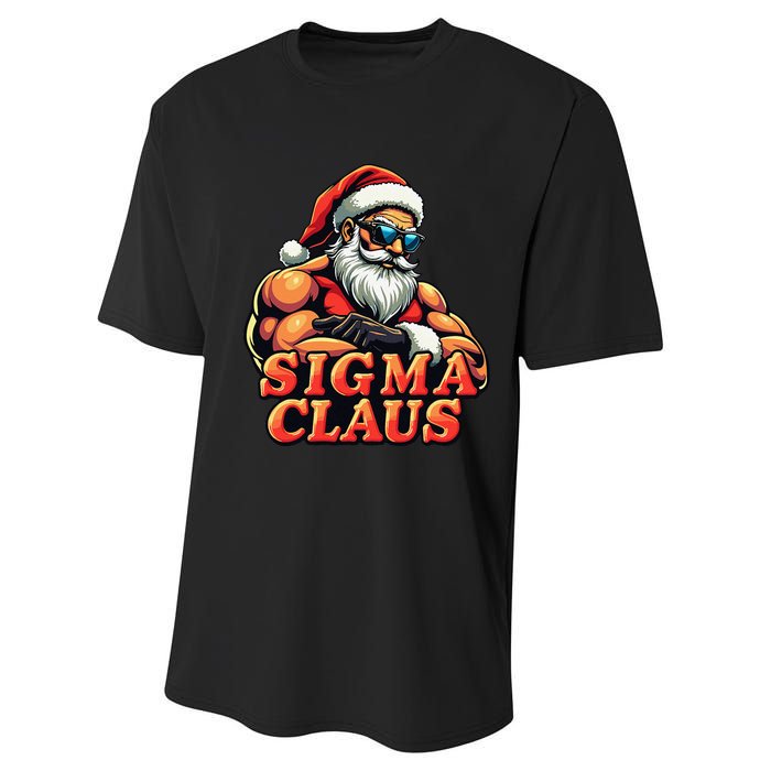 Funny Sigma Claus 2024 Christmas Santa Rizz Gift Performance Sprint T-Shirt