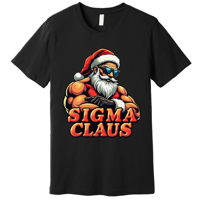 Funny Sigma Claus 2024 Christmas Santa Rizz Gift Premium T-Shirt