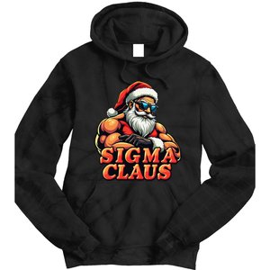 Funny Sigma Claus 2024 Christmas Santa Rizz Gift Tie Dye Hoodie