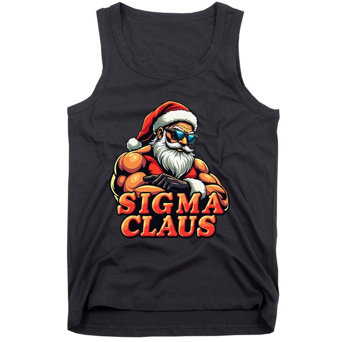 Funny Sigma Claus 2024 Christmas Santa Rizz Gift Tank Top