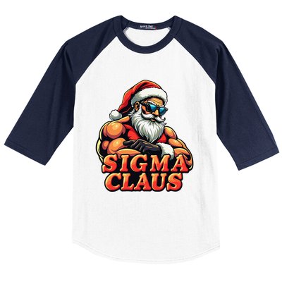 Funny Sigma Claus 2024 Christmas Santa Rizz Gift Baseball Sleeve Shirt