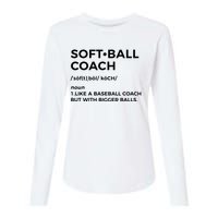 Funny Softball Coach Gift Softball Coach Tee Womens Cotton Relaxed Long Sleeve T-Shirt