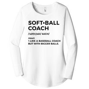 Funny Softball Coach Gift Softball Coach Tee Women's Perfect Tri Tunic Long Sleeve Shirt