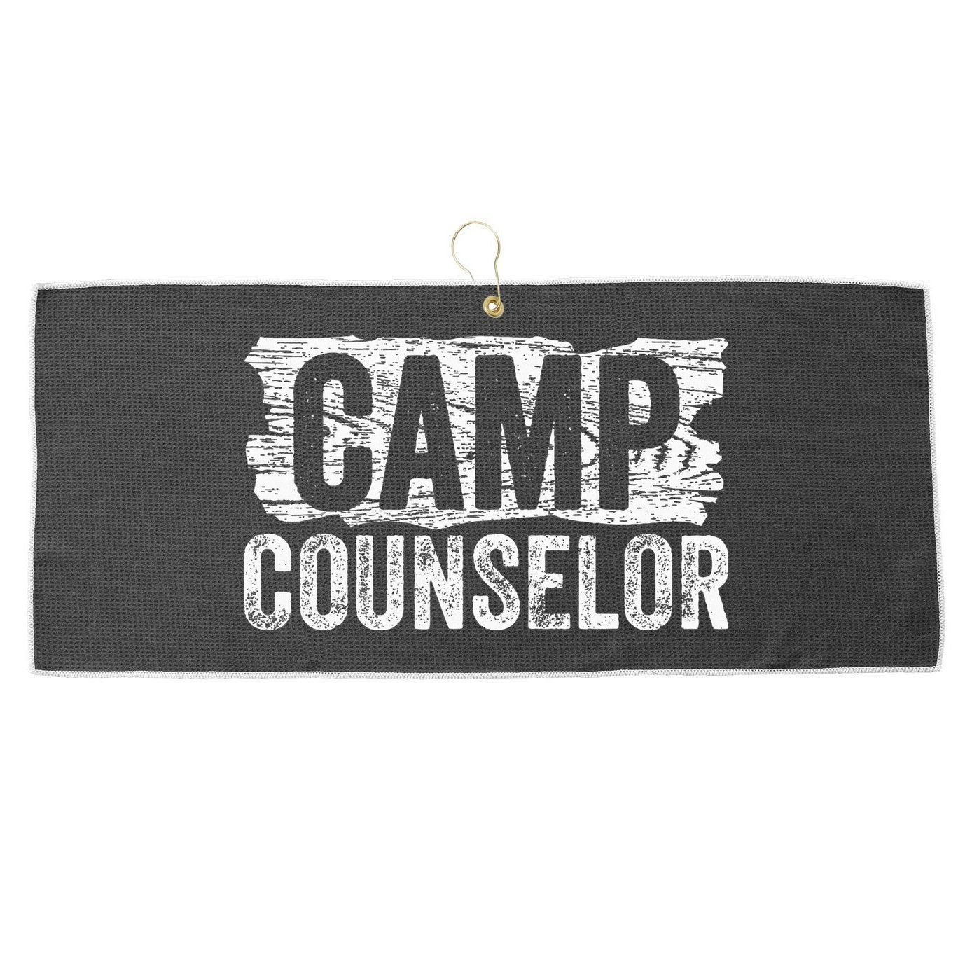Funny Summer Camp Counselor Staff Director Teacher Large Microfiber Waffle Golf Towel