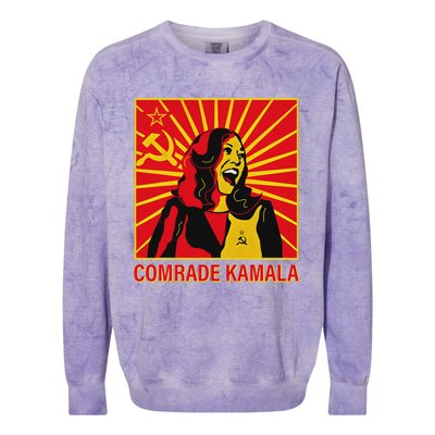 Fun Socialist Comrade Kamala Commie La Harris 2024 Kammunism Colorblast Crewneck Sweatshirt