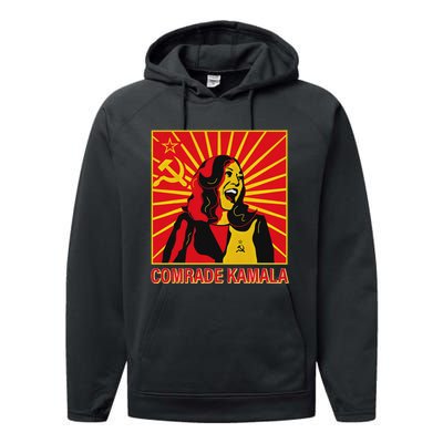 Fun Socialist Comrade Kamala Commie La Harris 2024 Kammunism Performance Fleece Hoodie