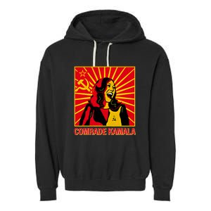 Fun Socialist Comrade Kamala Commie La Harris 2024 Kammunism Garment-Dyed Fleece Hoodie