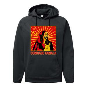 Fun Socialist Comrade Kamala Commie La Harris 2024 Kammunism Performance Fleece Hoodie