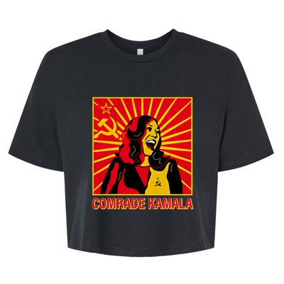 Fun Socialist Comrade Kamala Commie La Harris 2024 Kammunism Bella+Canvas Jersey Crop Tee