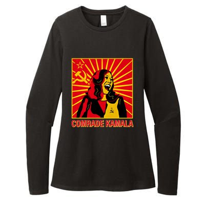 Fun Socialist Comrade Kamala Commie La Harris 2024 Kammunism Womens CVC Long Sleeve Shirt