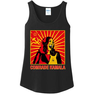 Fun Socialist Comrade Kamala Commie La Harris 2024 Kammunism Ladies Essential Tank