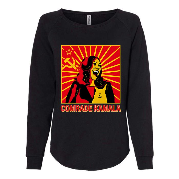 Fun Socialist Comrade Kamala Commie La Harris 2024 Kammunism Womens California Wash Sweatshirt