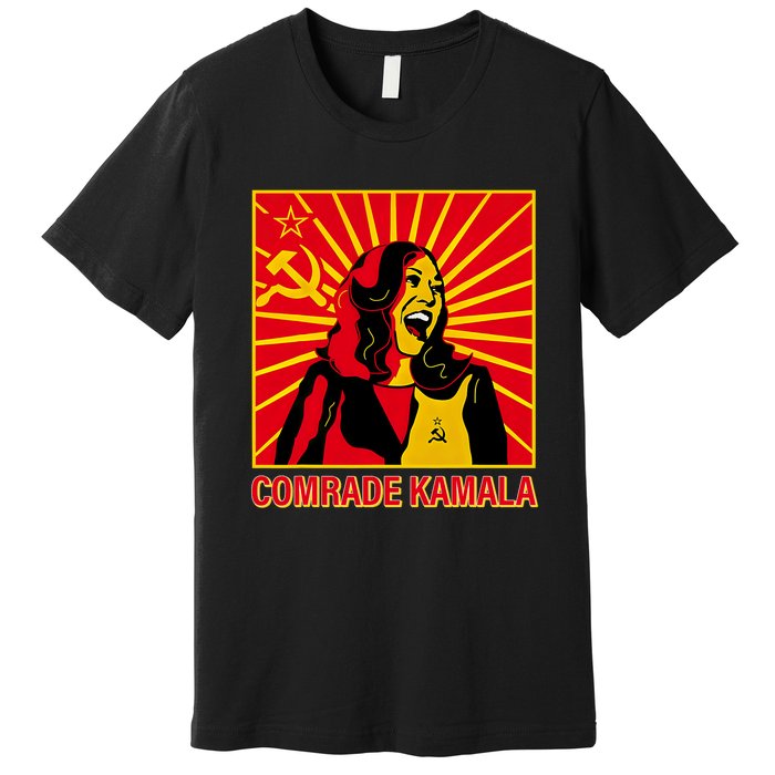 Fun Socialist Comrade Kamala Commie La Harris 2024 Kammunism Premium T-Shirt