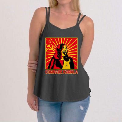 Fun Socialist Comrade Kamala Commie La Harris 2024 Kammunism Women's Strappy Tank