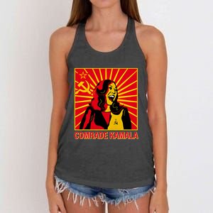 Fun Socialist Comrade Kamala Commie La Harris 2024 Kammunism Women's Knotted Racerback Tank