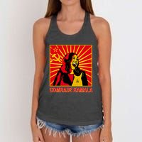 Fun Socialist Comrade Kamala Commie La Harris 2024 Kammunism Women's Knotted Racerback Tank