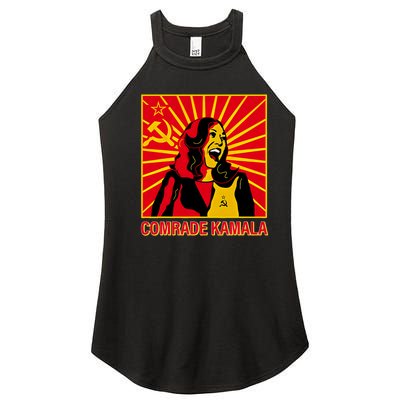 Fun Socialist Comrade Kamala Commie La Harris 2024 Kammunism Women's Perfect Tri Rocker Tank