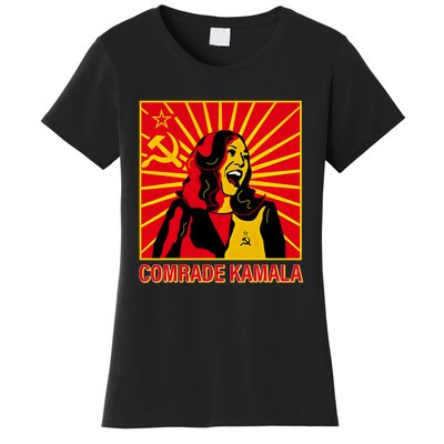 Fun Socialist Comrade Kamala Commie La Harris 2024 Kammunism Women's T-Shirt