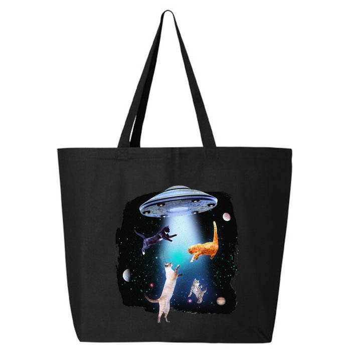 Funny Space Cats Abduction Whimsical Ufo Design 25L Jumbo Tote